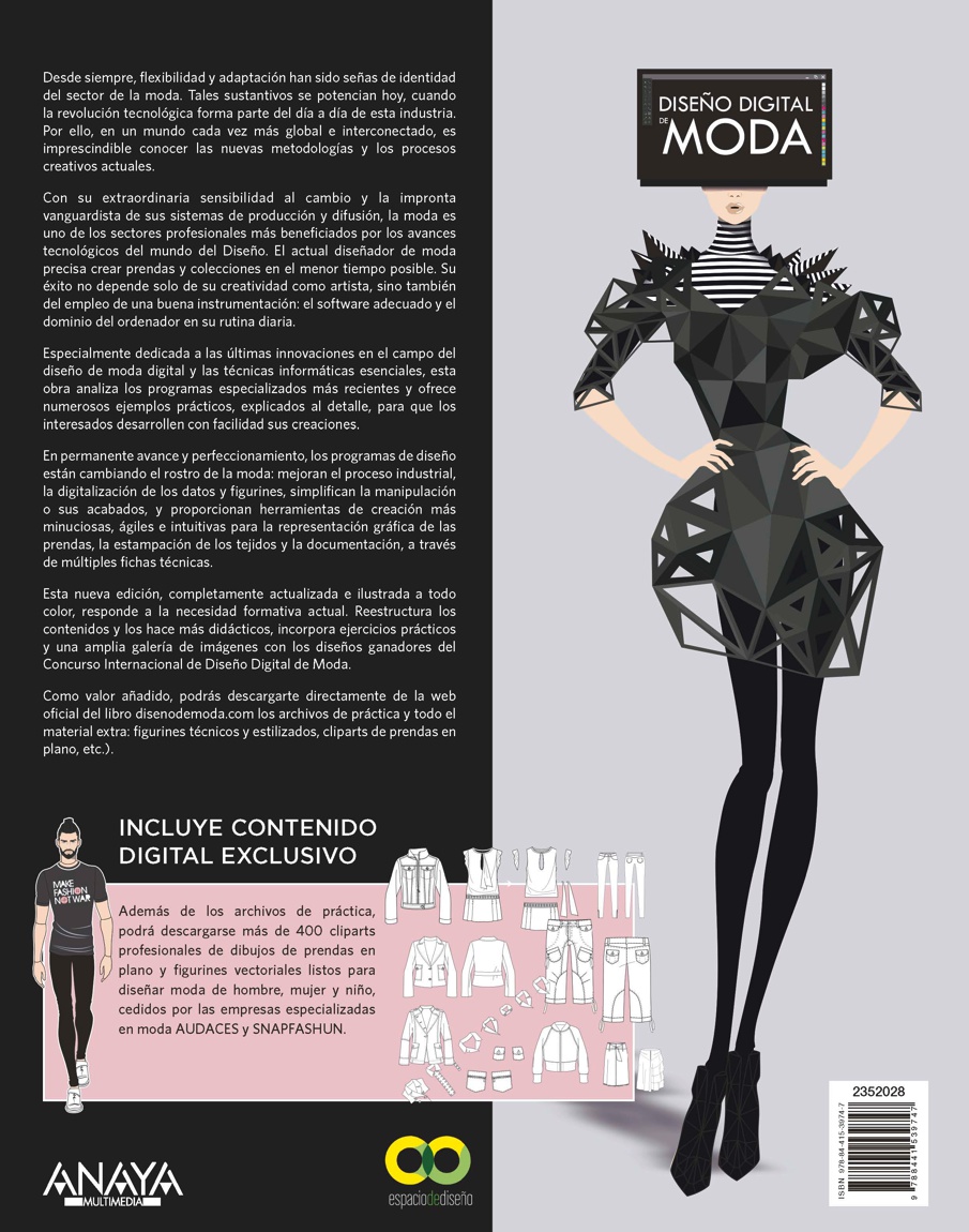Contra cubierta libro Diseño Digital de MODA