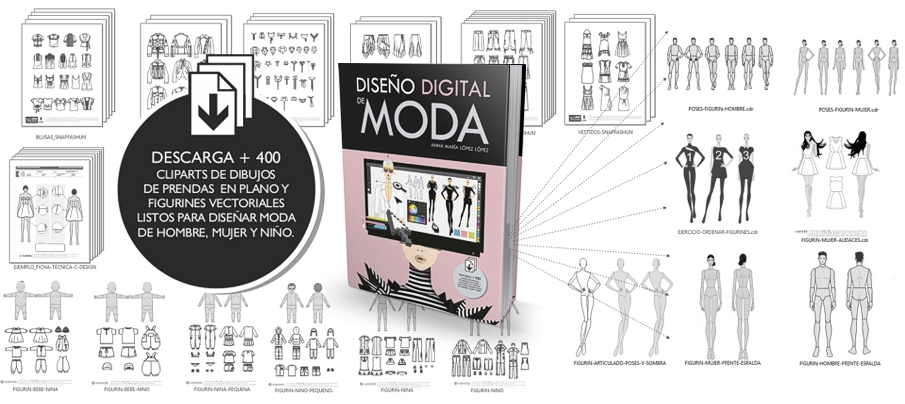 Descarga el material exclusivo del libro Diseño de Moda Digital