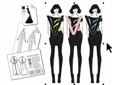 Diseño de modas en formato vectorial